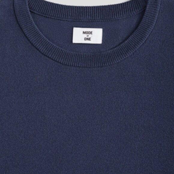 Mode of One Men's Regular-Fit Crewneck Sweater Caspian Waters Size L - Picture 4 of 8